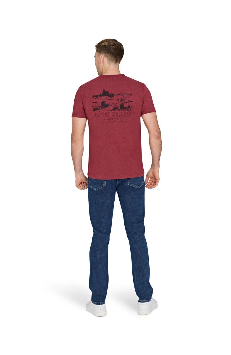 Raging Bull MF Field Back Print T-Shirt, Alternate, color, Claret