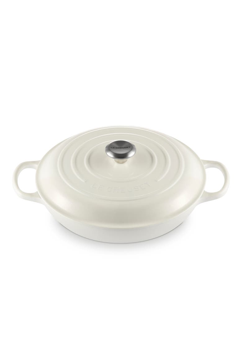 Signature 9-Piece Enameled Cast Iron Cookware Set, Alternate, color, WHITE