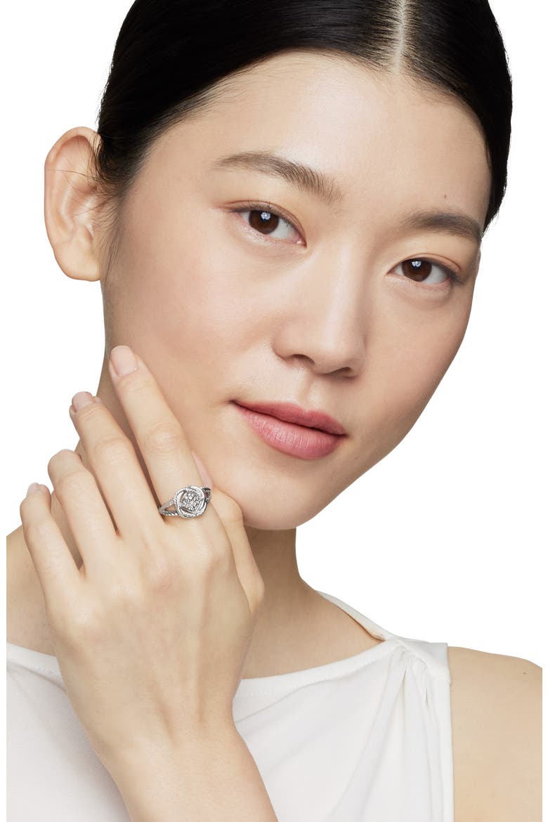 Infinity Ring with Diamonds, Alternate, color, DIAMOND
