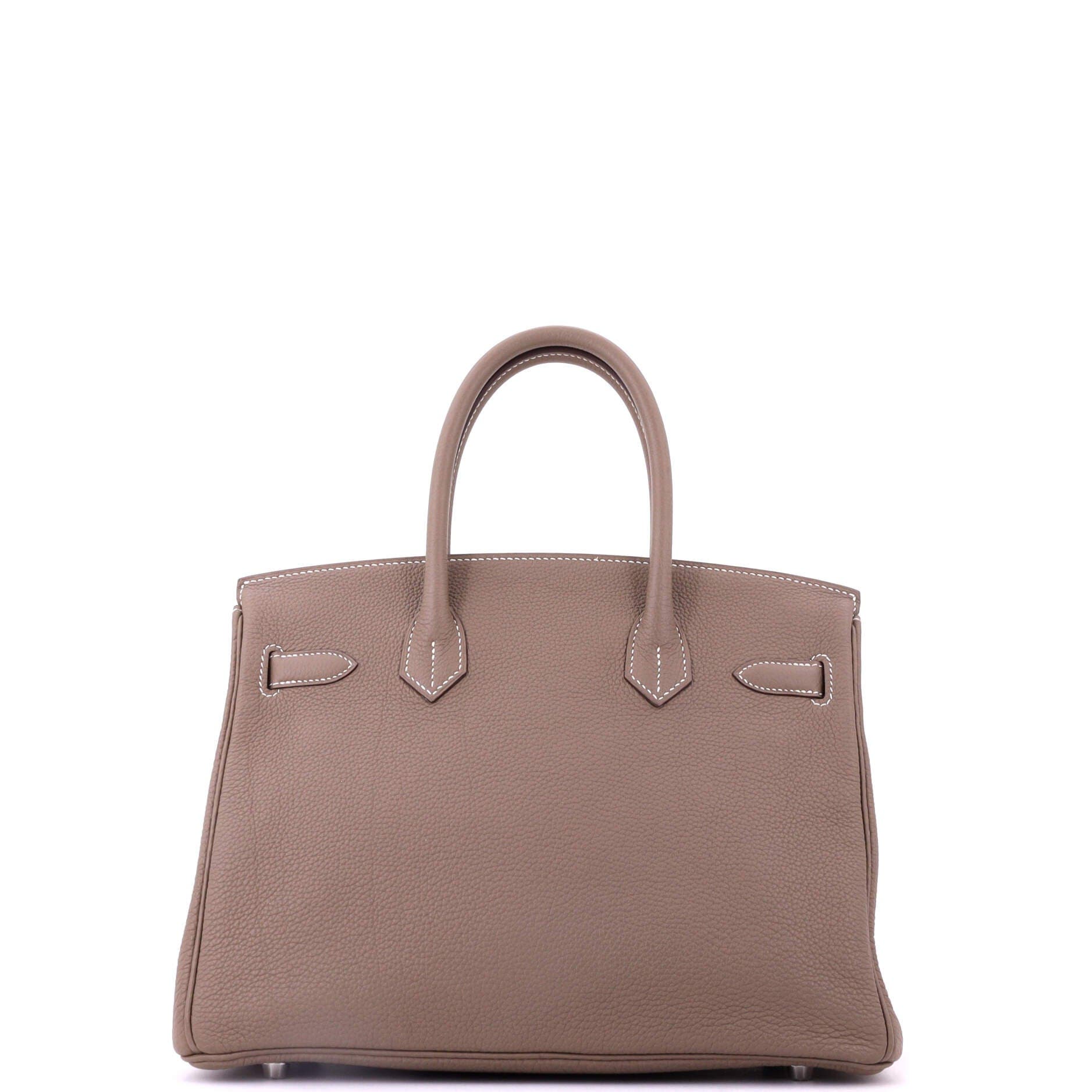 Pre-Owned Hermes Birkin Handbag Grey Togo with Palladium Hardware 30, Alternate, color, Etoupe