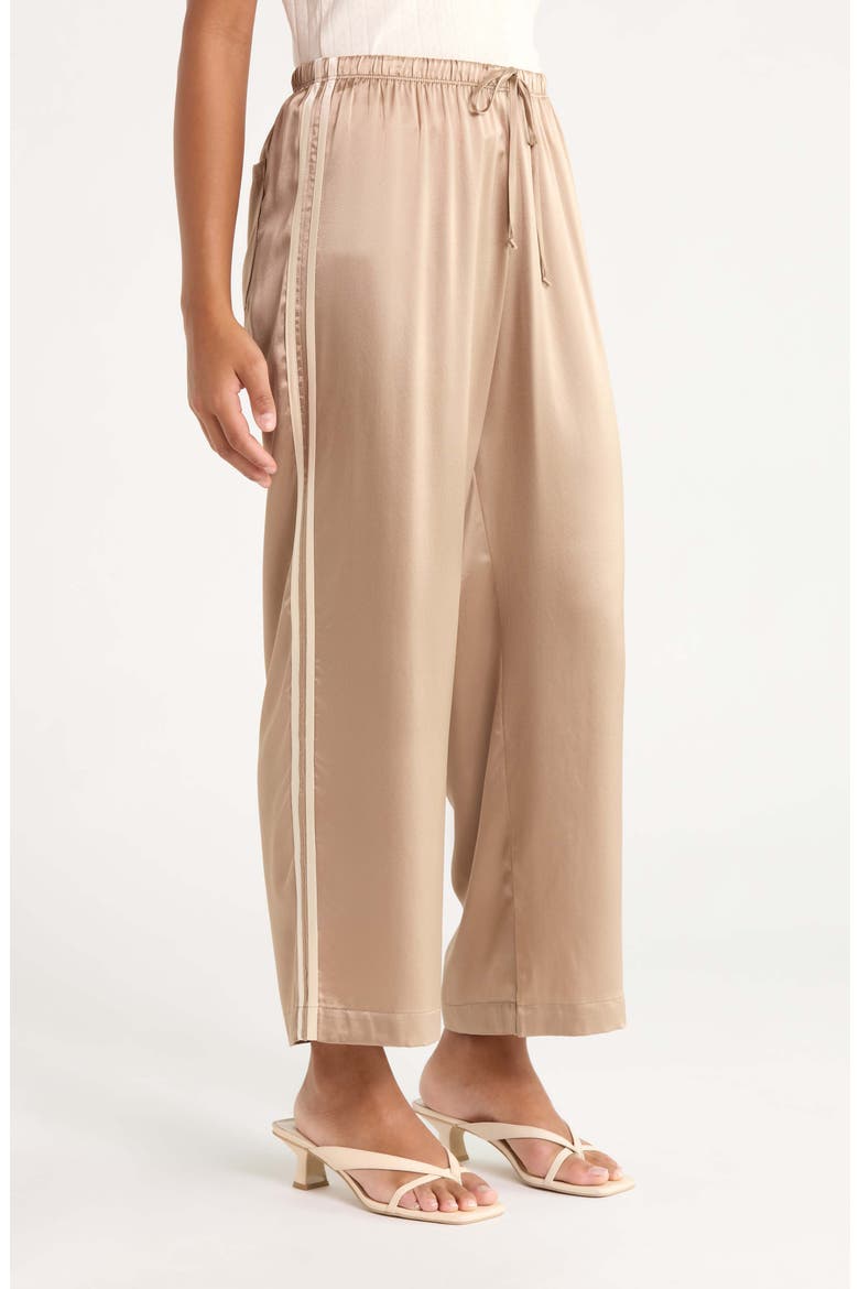 Silk Stripe Crop Pants, Alternate, color, SHITAKECRE