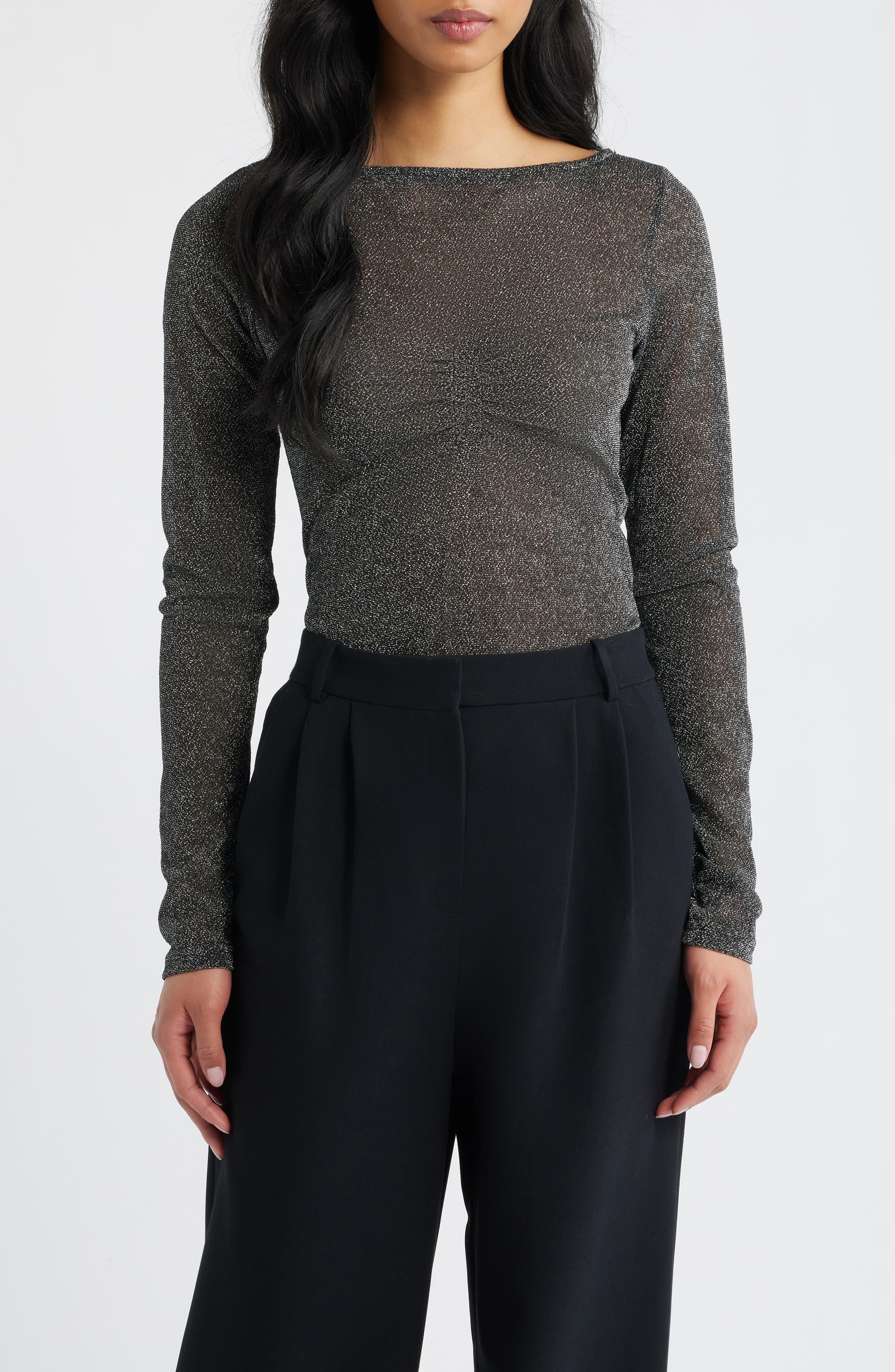 Crystal Clear Sheer Mesh Top