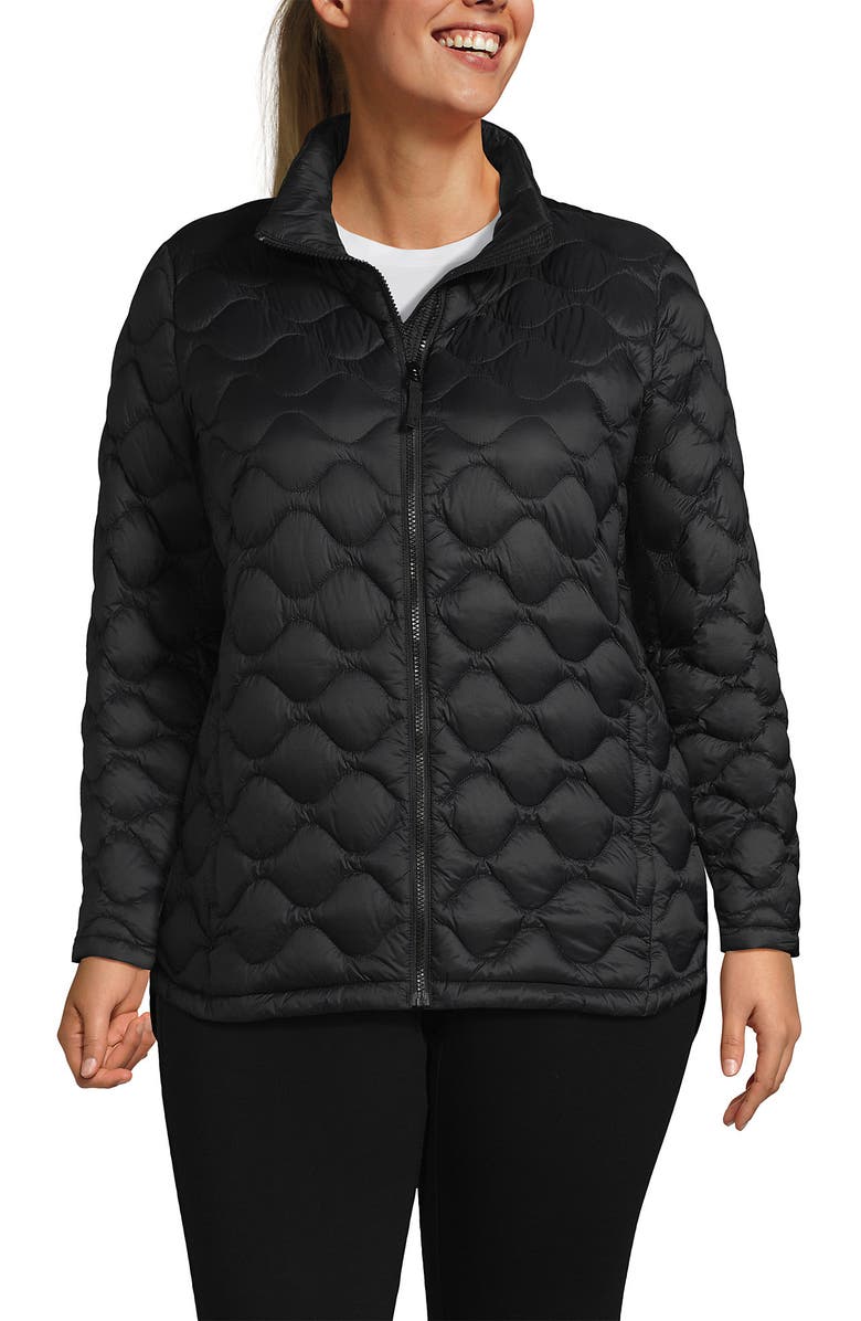 Lands' End Plus Size Wanderweight Quilted Packable Down Jacket, Main, color, 