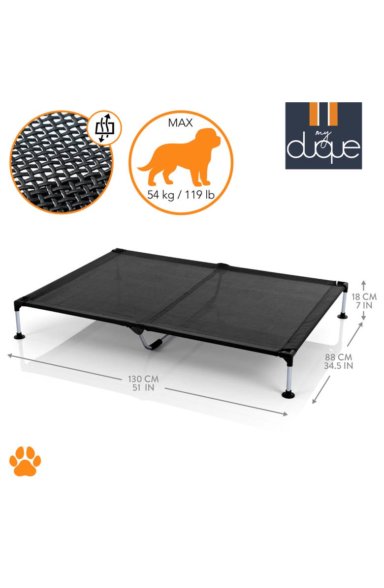 My Duque Pet Bed, 51 Inches x 34.5 Inches, Alternate, color, Black