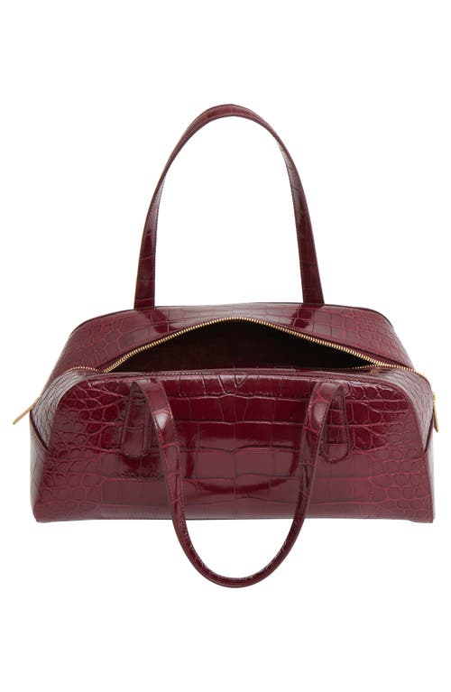 Mansur Gavriel Helios Top Handle Bag In Burgundy