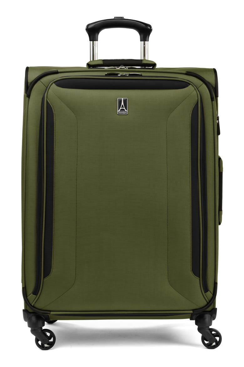 Pilot Air 2 25 Inch Expandable Spinner Suitcase, Main, color, OLIVE/ BLACK