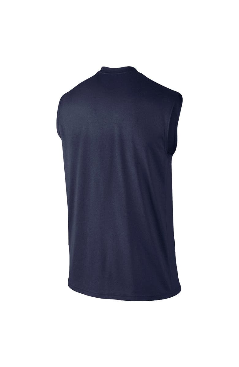 Nike Men's Nike Navy West Virginia Mountaineers Wordmark Drop Legend Performance Tank Top, Alternate, color, 