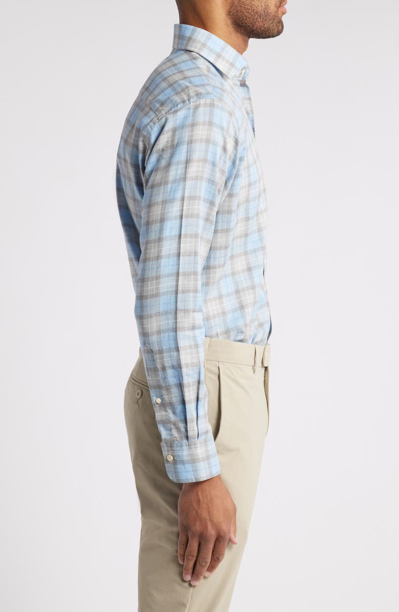 Peter Millar Langley Plaid Cotton Button-Up Shirt, Alternate, color, 