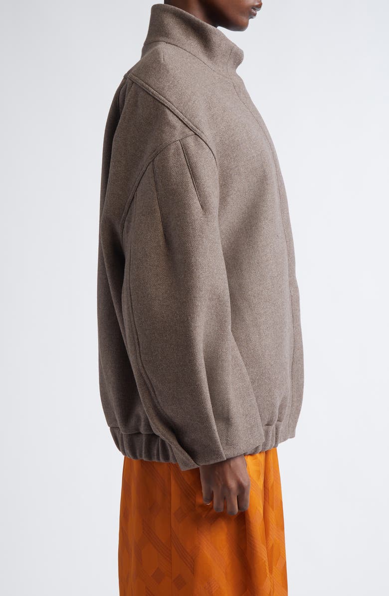 Dries Van Noten Voles Oversize Wool Blend Jacket, Alternate, color, Taupe