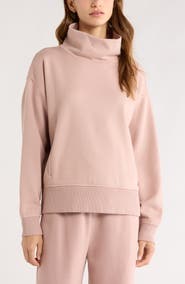 Zella Ultracozy Fleece Funnel Neck Top