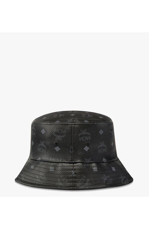 Mcm Monogram Print Bucket Hat In Black
