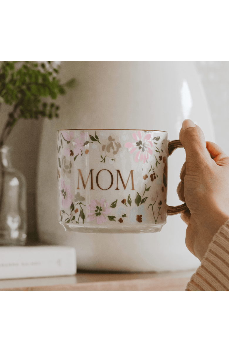 SWEET WATER DECOR Patterned 14 oz Gold Handle Coffee Mug, Alternate, color, Floral Mom