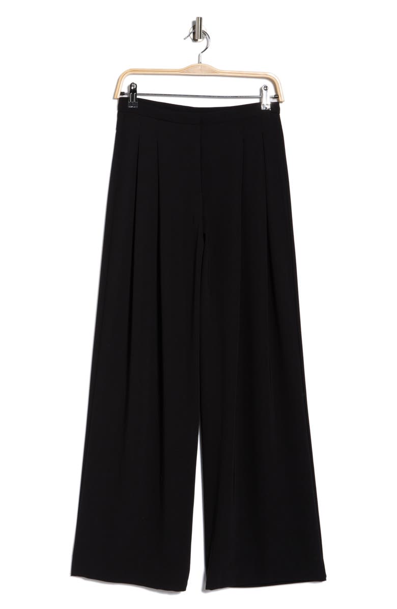 INDUSTRY REPUBLIC CLOTHING Pleated Wide Leg Trousers, Alternate, color, Black