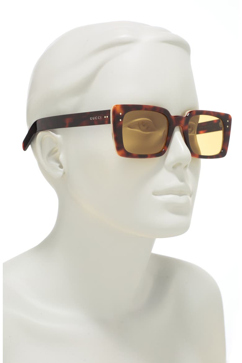 52mm Square Sunglasses, Alternate, color, HAVANA HAVANA BROWN/BRW
