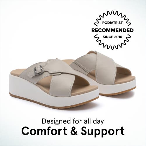 Abeo Solstice Cross Slide In Beige - Metatarsal