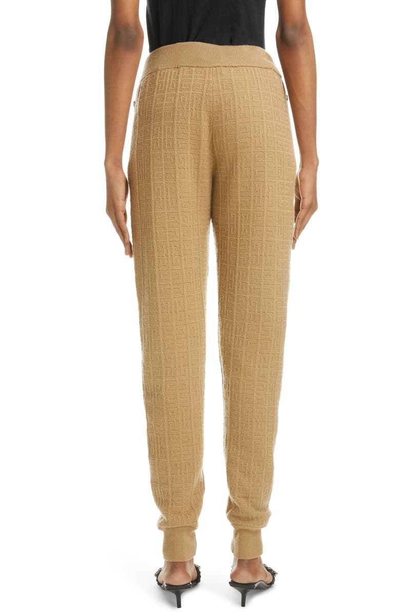 Givenchy 4G Logo Jacquard Cashmere Joggers, Alternate, color, 