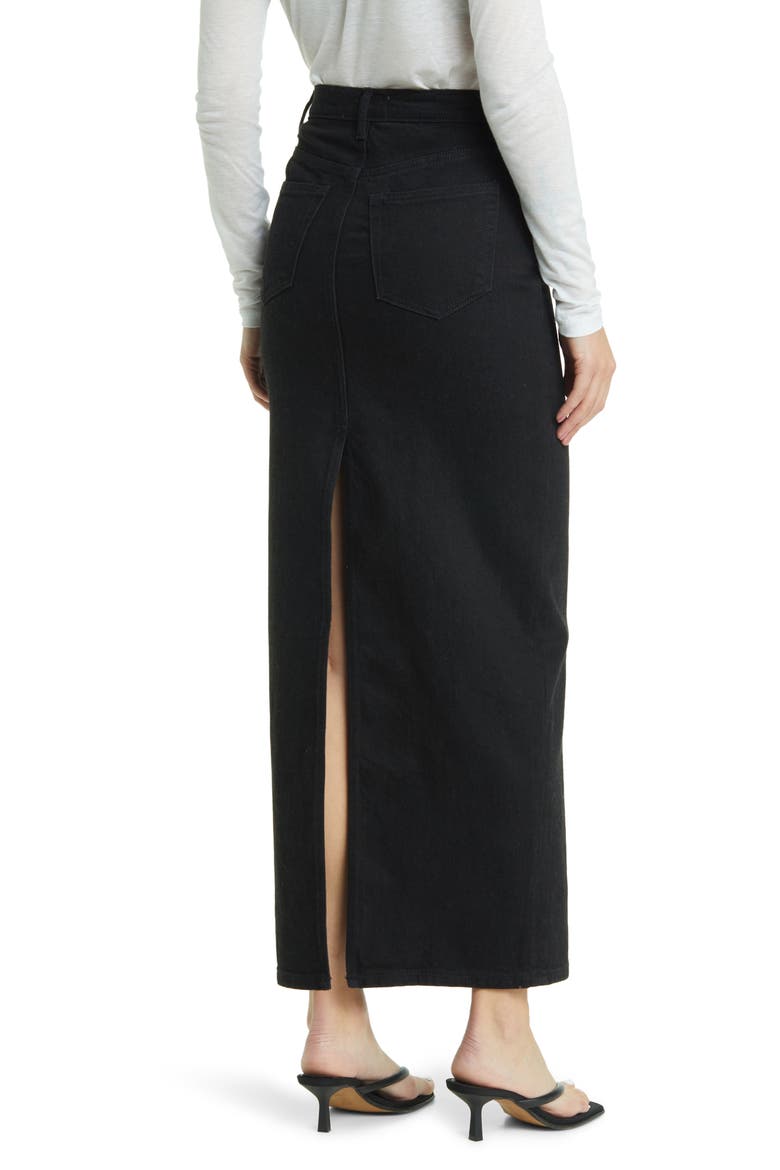 Daria High Waist Denim Maxi Skirt, Alternate, color, NIDIRI