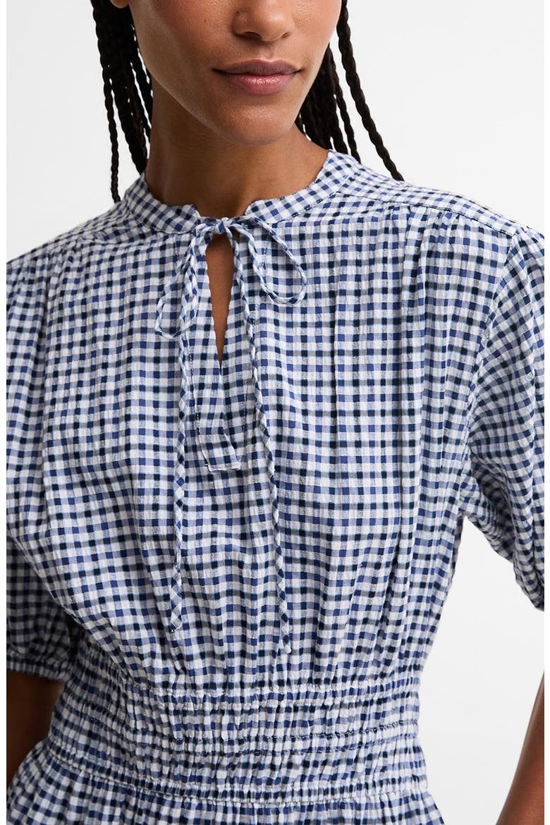 Ashwell Check Print Midi Dress, Alternate, color, MULTI GINGHAM