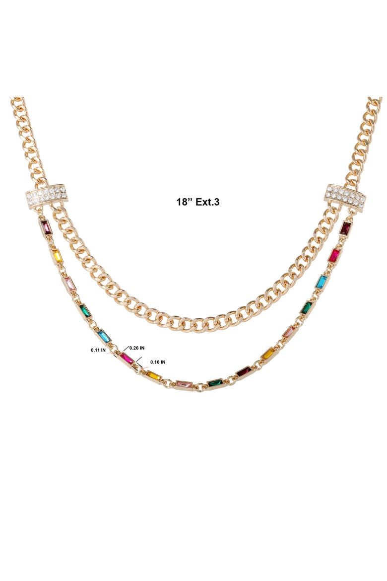 Gold-Tone Layered Necklace, Alternate, color, Gold