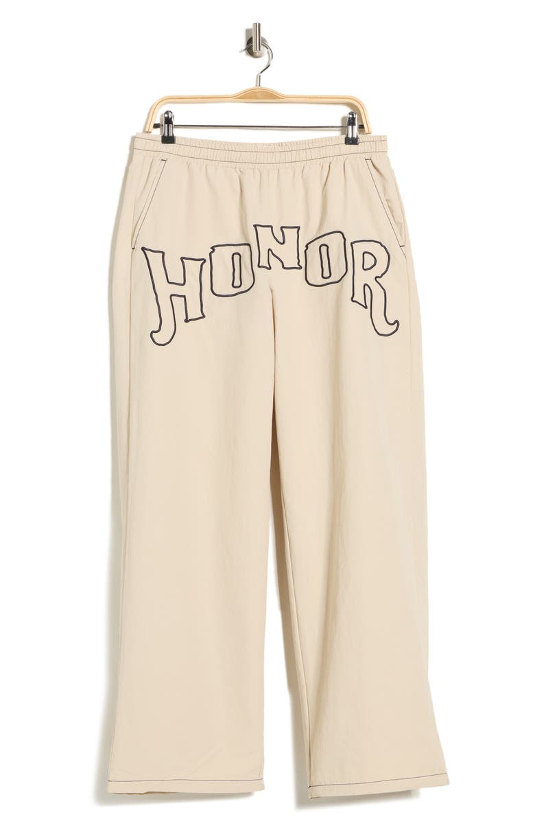 HONOR THE GIFT Puff Letter Woven Pants, Main, color, Sand
