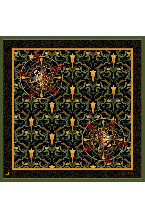 Henelle Large Silk Scarf In Hollywood Nights