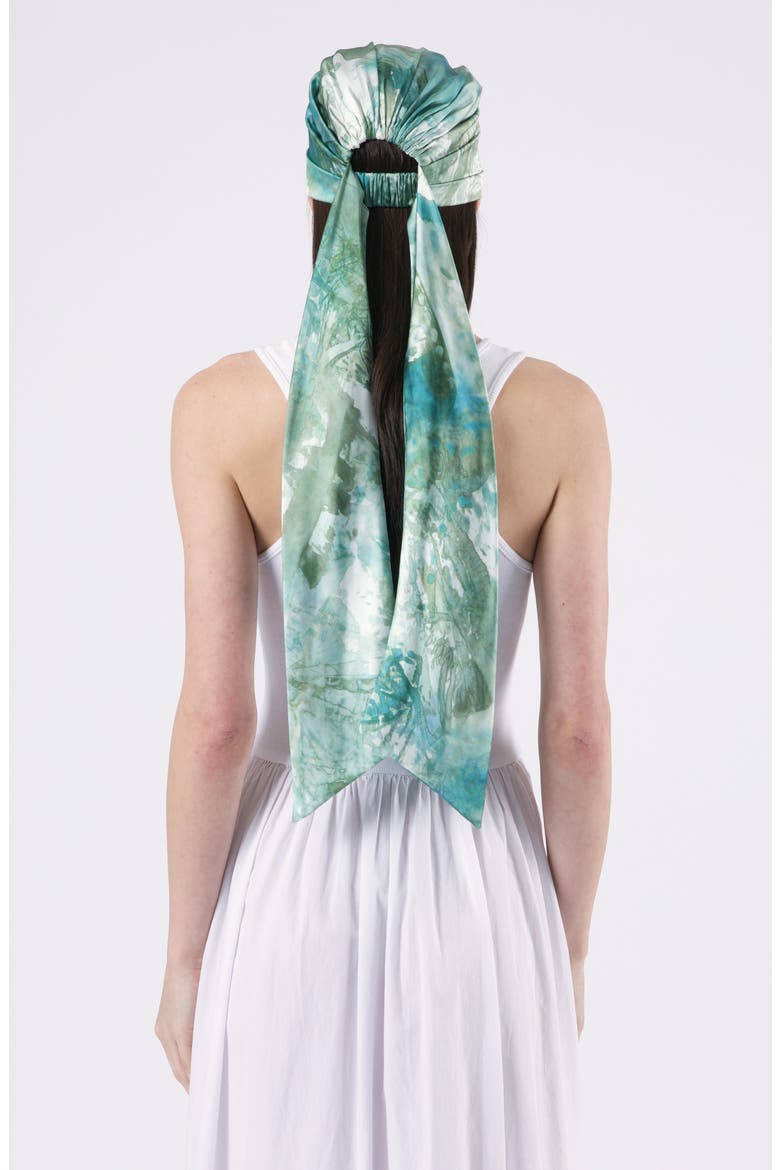 Gigi Satin Head Wrap, Alternate, color, SAGE