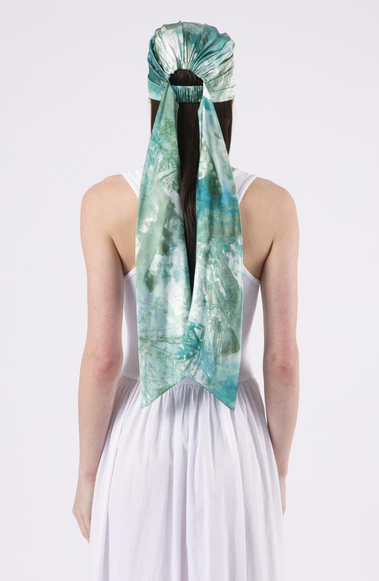 Eugenia Kim Gigi Satin Head Wrap, Alternate, color, Sage