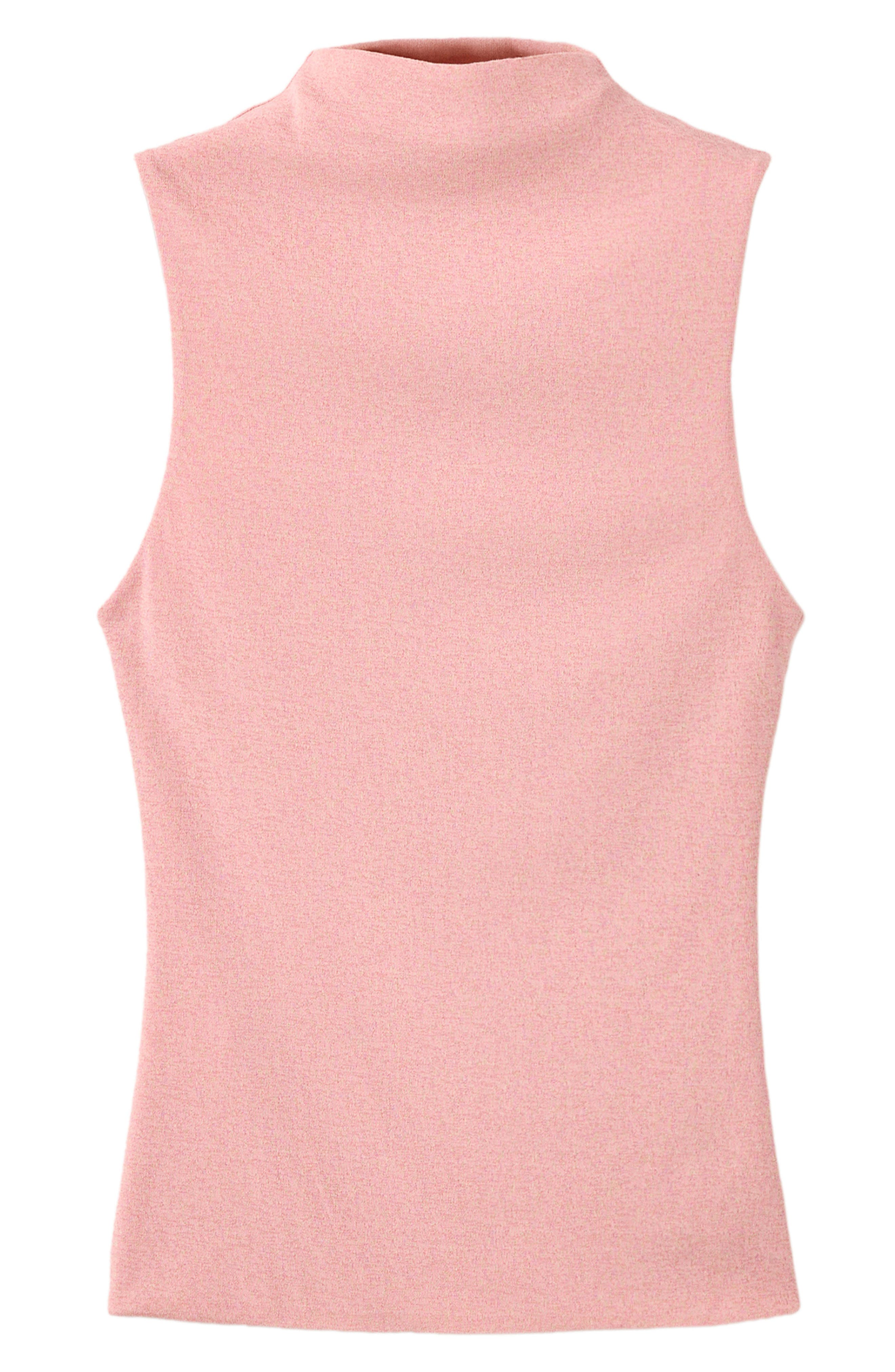 MANGO Mock Neck Fitted Fine Knit Top (Women) | Nordstrom