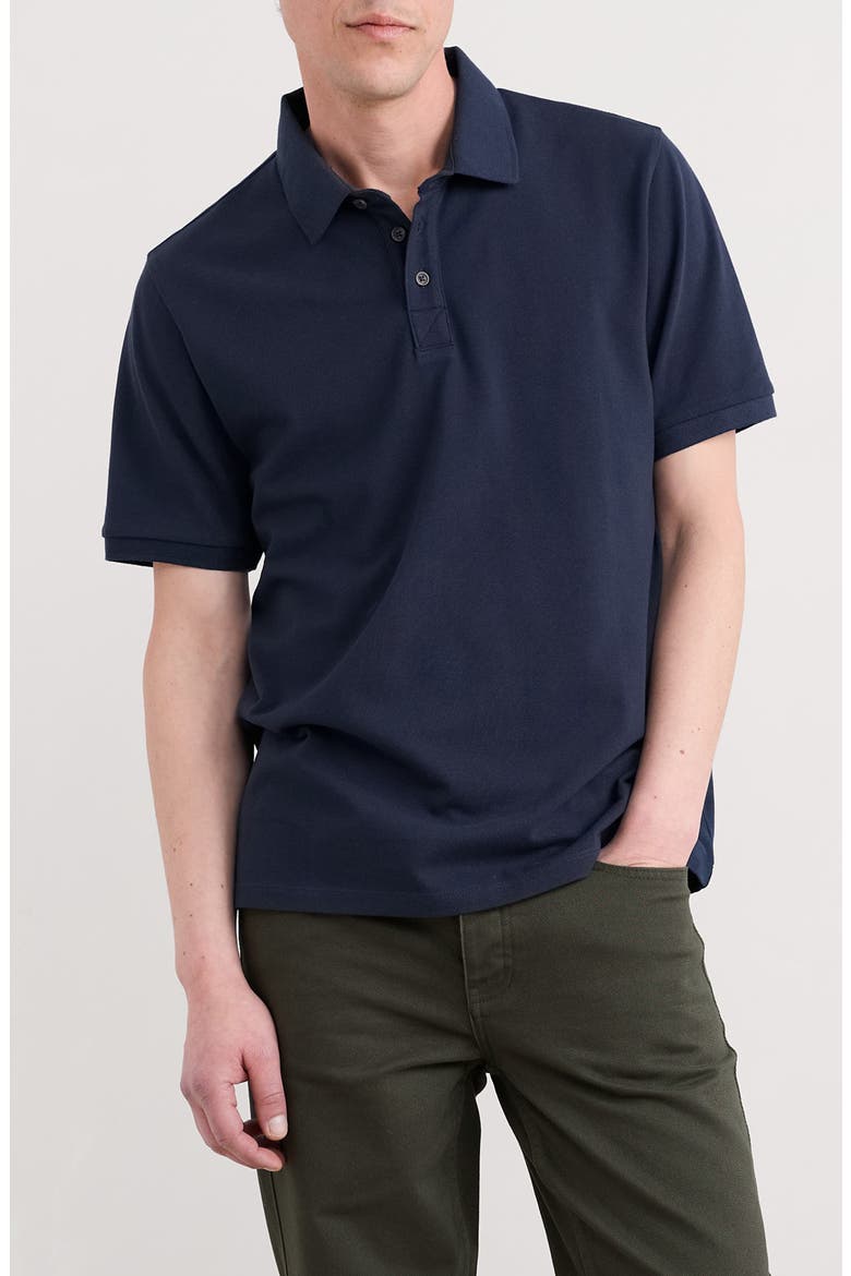 Balefire Organic Cotton Polo, Main, color, MARITIME