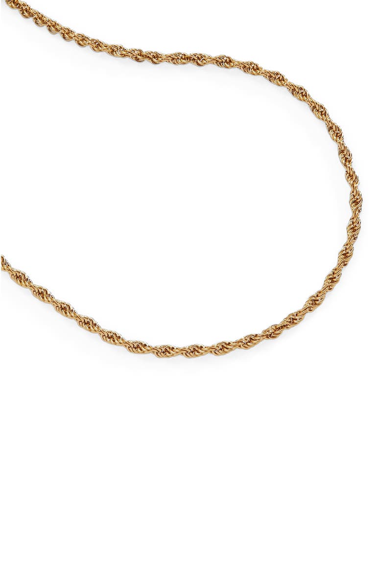 Alex and Ani Mini Rope Chain Anklet, Alternate, color, Gold