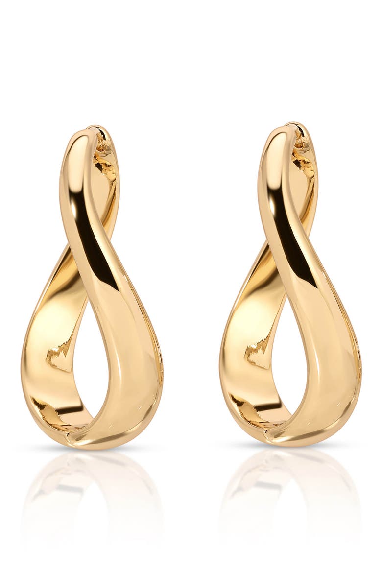 Twisted Oval Hoop Earrings, Alternate, color, GOLD