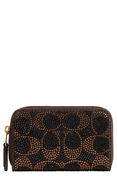 Essential Small Crystal Signature Zip Around Card Case