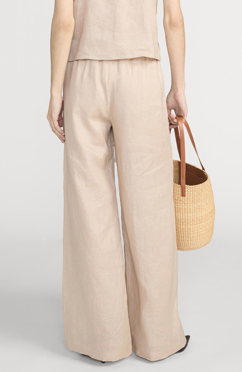FRAME Linen Drawstring Lounge Pants, Alternate, color, Flax