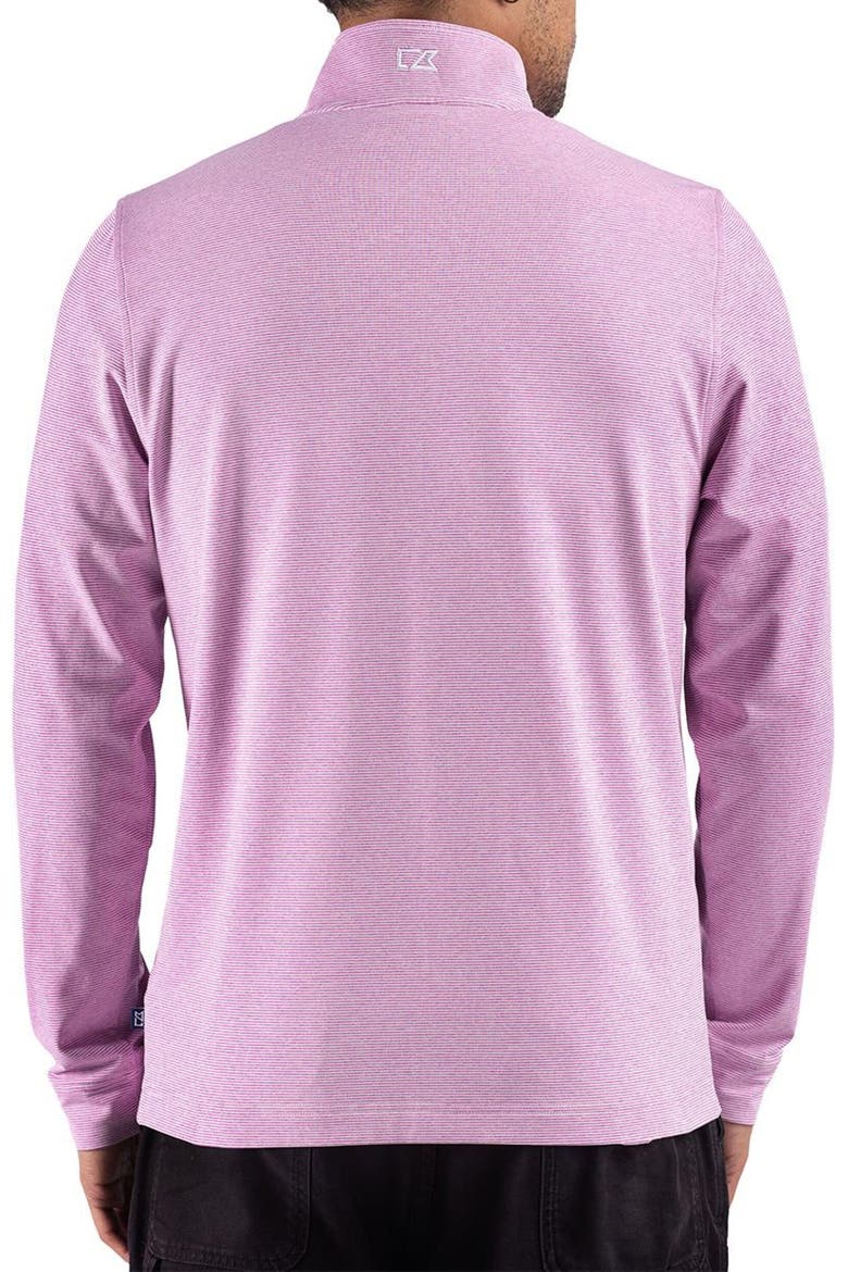 Soft Knit Quarter Zip Pullover, Alternate, color, GELATO HEATHER/ WHITE