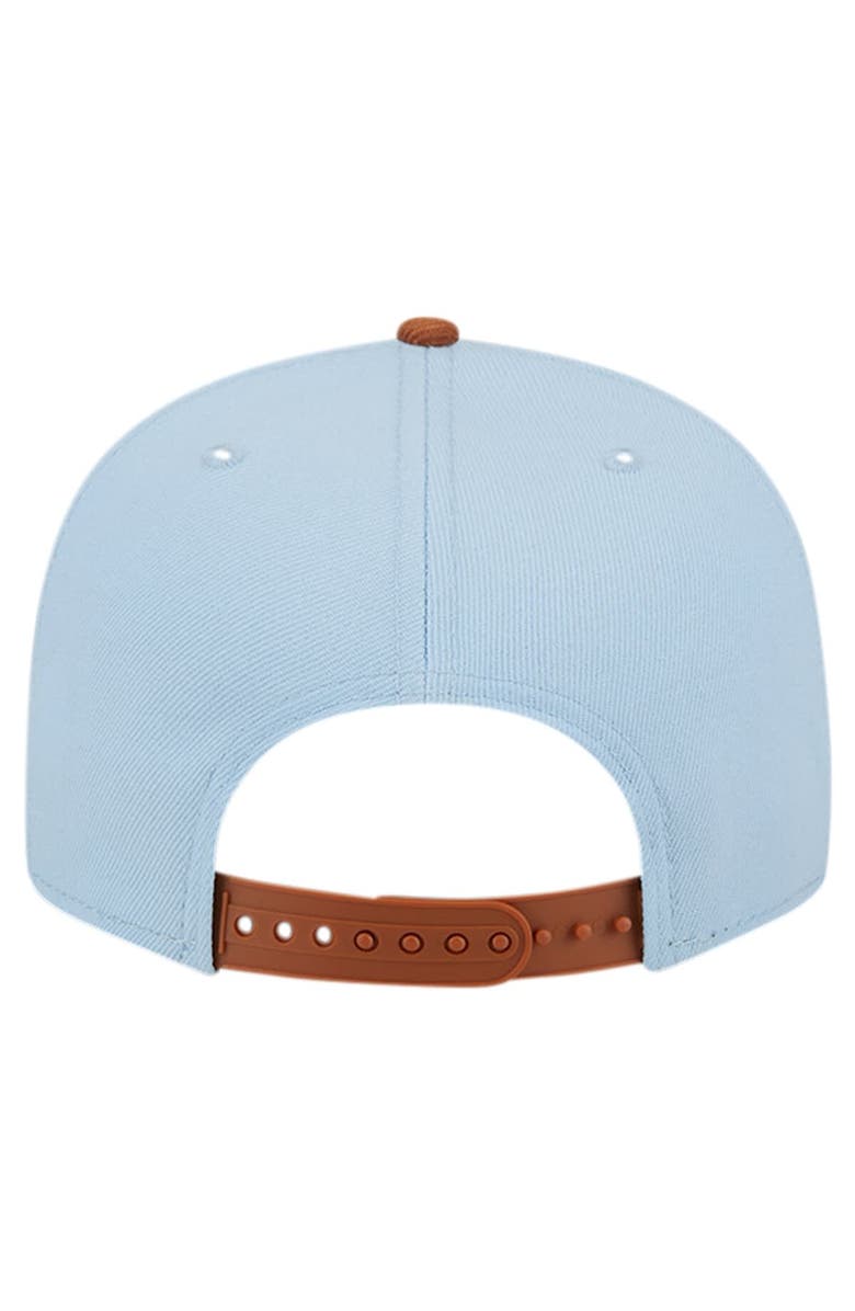 New Era Men's New Era Light Blue/Brown Denver Nuggets 2-Tone Color Pack 9FIFTY Snapback Hat, Alternate, color, 
