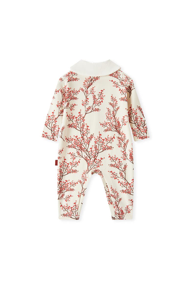Cotton Stretch Collar Long Sleeve Jumpsuit, Alternate, color, Winterberry