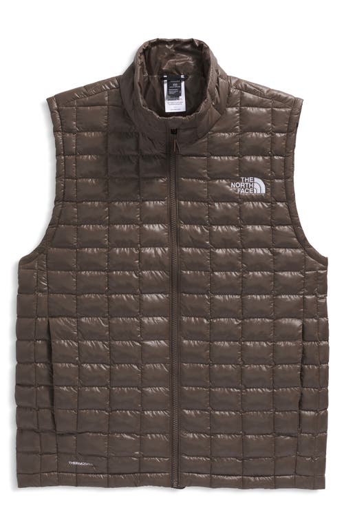 The North Face Thermoball Windproof Water Repellent Packable Quilted Vest In Gold