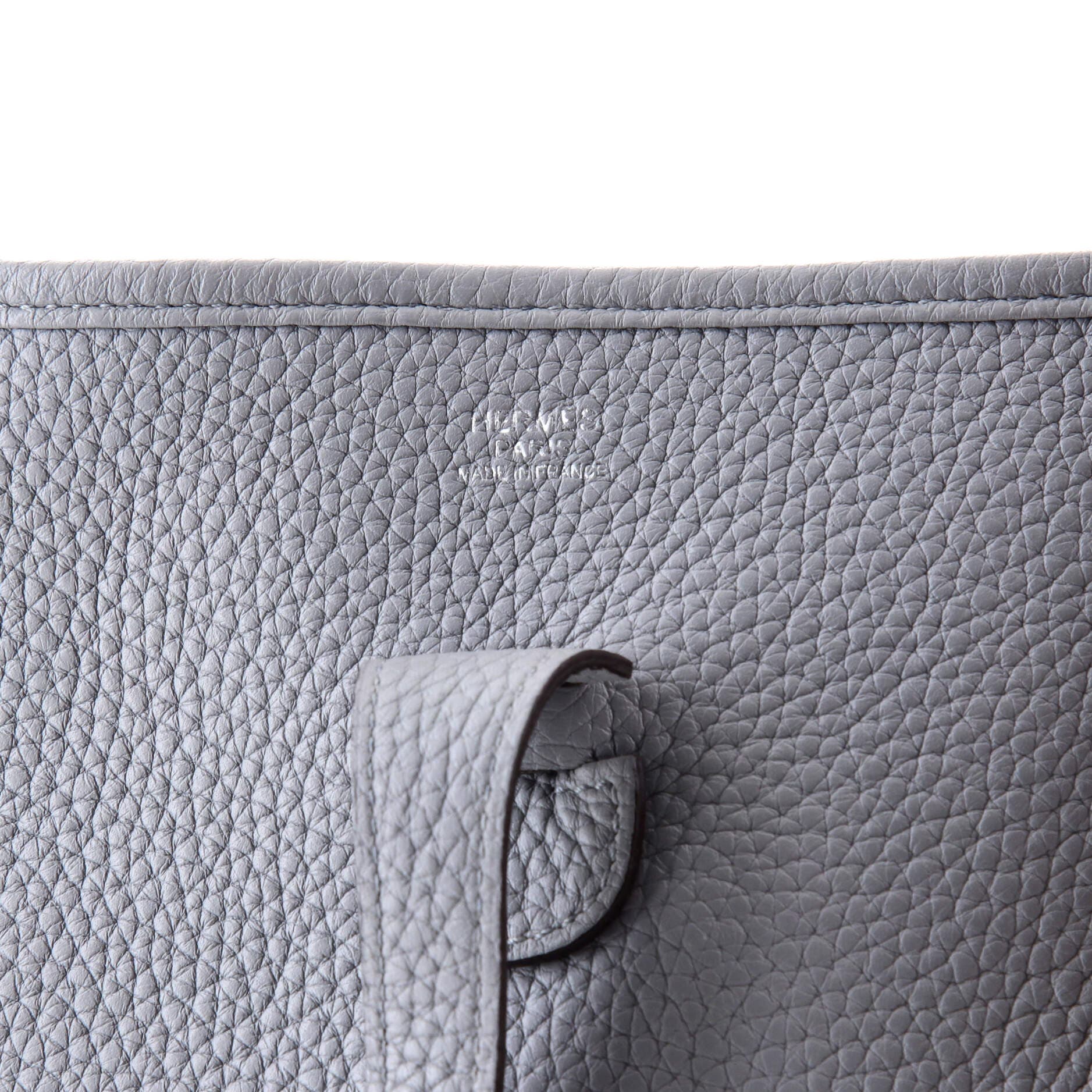 Pre-Owned Hermes Evelyne Bag Gen III Clemence PM, Alternate, color, Bleu Pale