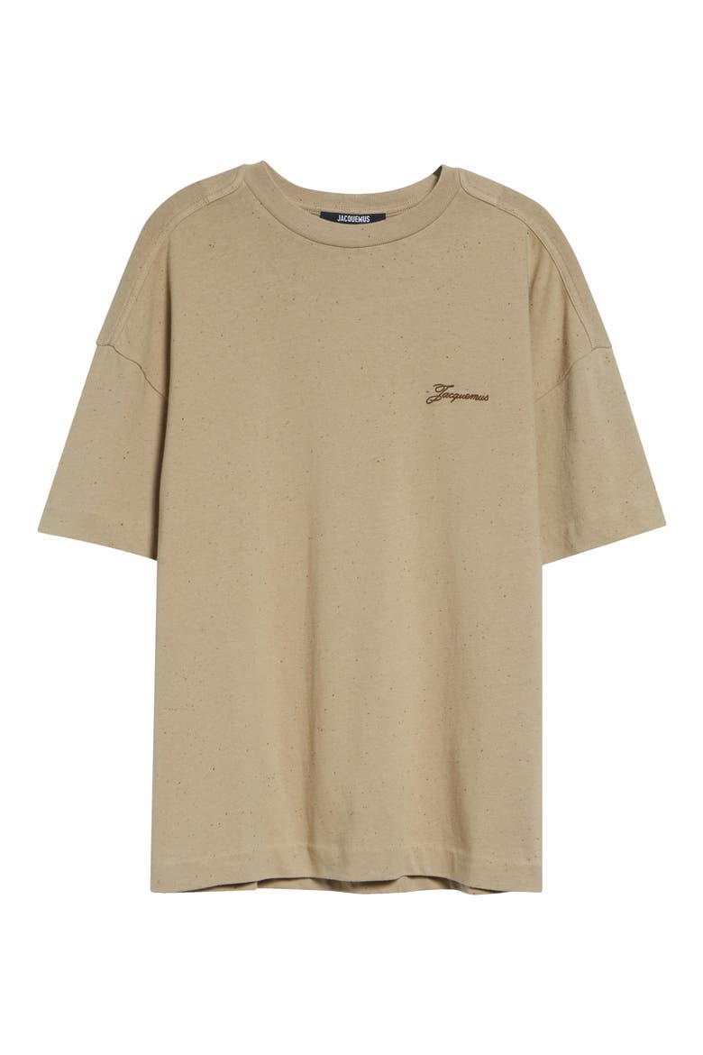 Le Brodero Logo Embroidered T-Shirt, Alternate, color, BEIGE