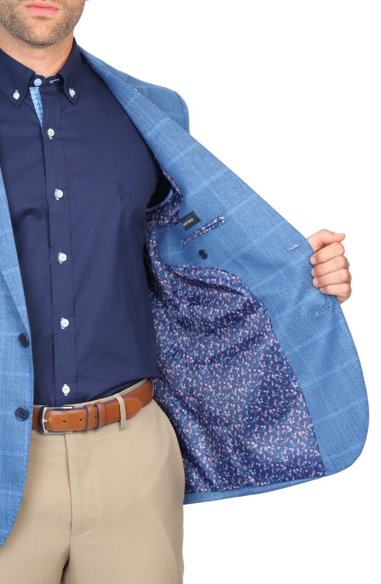 TailorByrd Shadow Windowpane Sport Coat, Alternate, color, Sapphire Blue