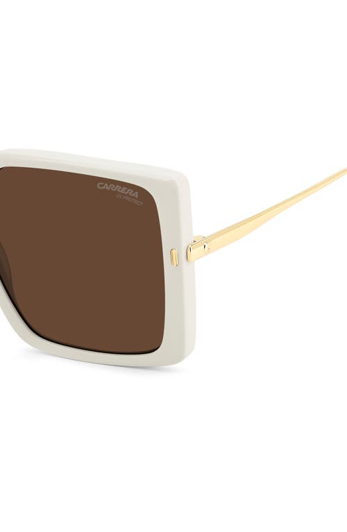 Carrera Eyewear 57mm Rectangular Sunglasses In Brown