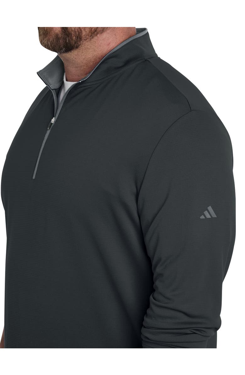 adidas Big & Tall 1/4-Zip Performance Pullover, Alternate, color, Black/Grey
