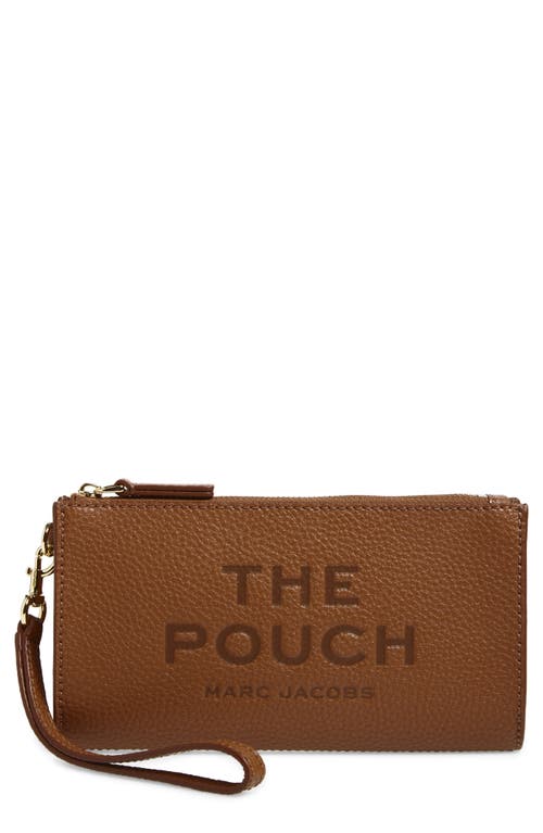 Marc Jacobs Pochette The Leather Pouch Argan Oil In Brown