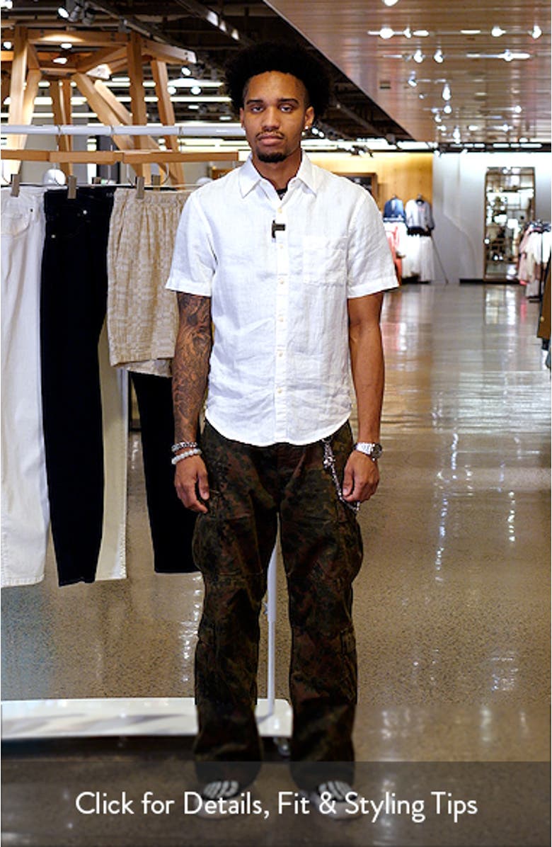 Ola Linen Short Sleeve Button-Up Shirt, sales video thumbnail