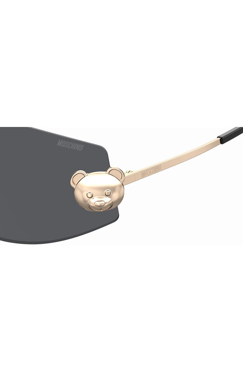 Moschino 99mm Shield Sunglasses, Alternate, color, Rose Gold