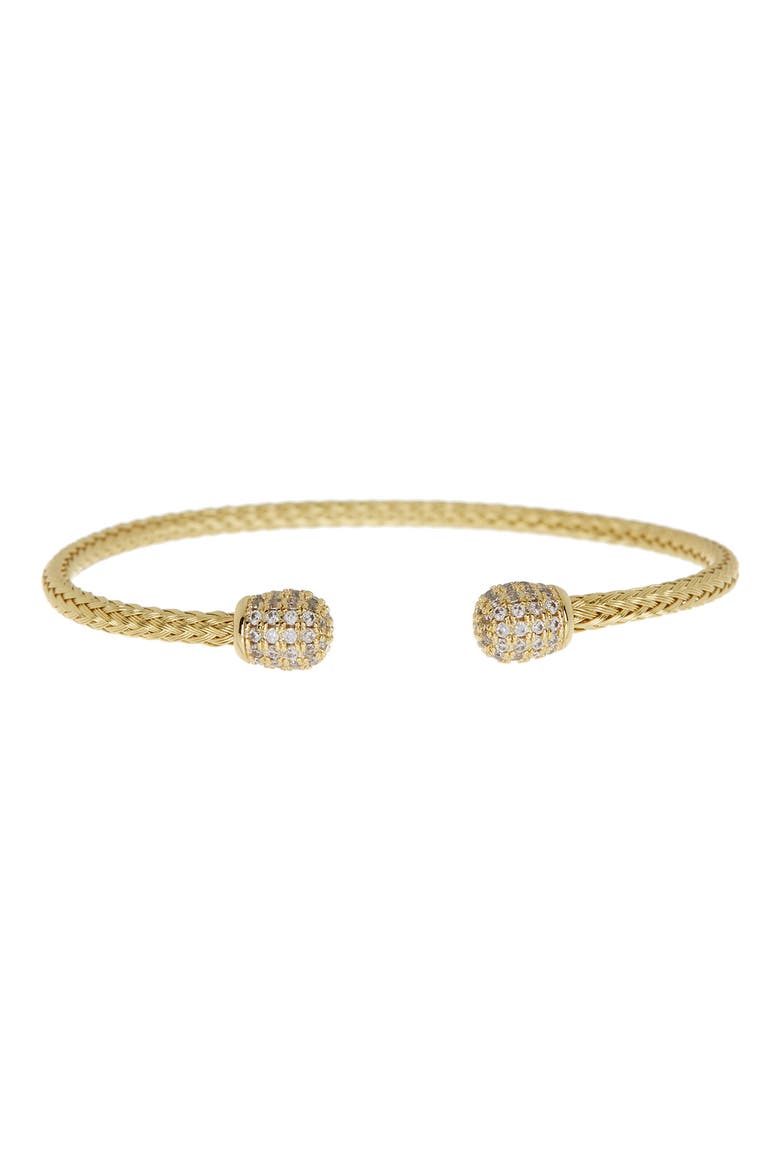 CZ Braided Bangle Bracelet, Main, color, YELLOW