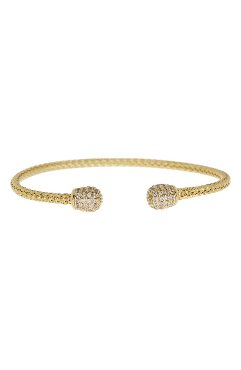 Juvell CZ Braided Bangle Bracelet, Main, color, Yellow