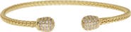 Juvell CZ Braided Bangle Bracelet