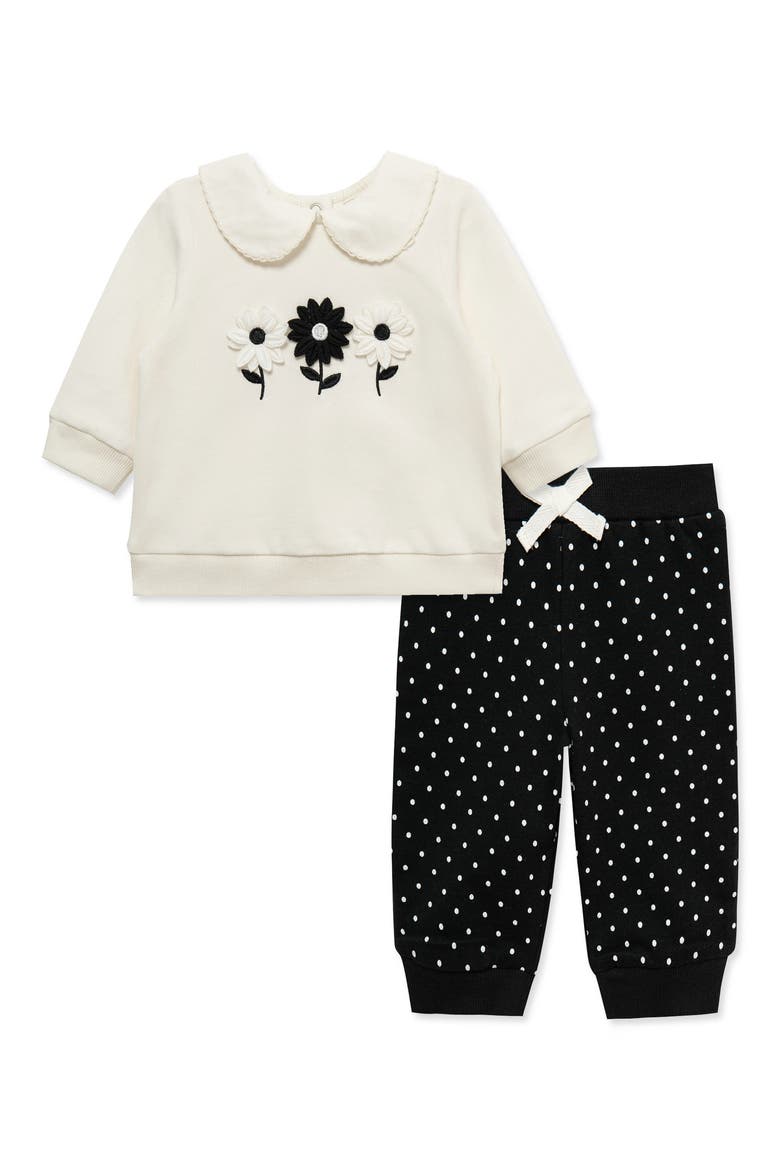 Kids' Flowers Active 2-Piece Set, Main, color, BLACK