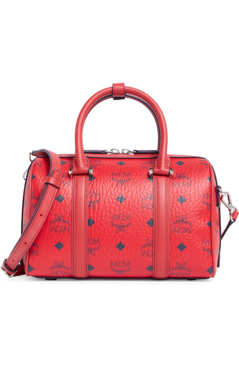 MCM Aren Visetos Barrel Bag, Main, color,